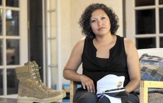 Portrait of a woman accompanying a feature about female veterans.